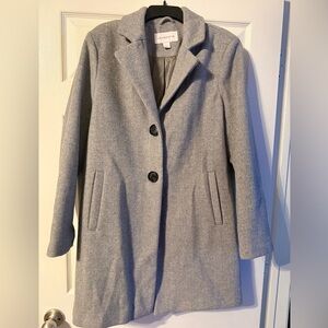 Liz Claiborne Light Gray Pea Coat
